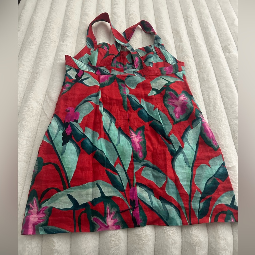 Floral Red and Green Sundress